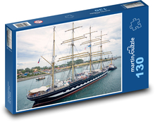 Boat on sea. Puzzle 130 pieces - 28.7 x 20 cm 