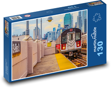 Vlak - trate, mesto Puzzle 130 dielikov - 28,7 x 20 cm 