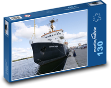 Statek w porcie - morze Puzzle 130 elementów - 28,7x20 cm