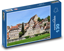 Středověké město - domy, stavby Puzzle 130 dílků - 28,7 x 20 cm