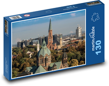 Mnichov - kostely, věže Puzzle 130 dílků - 28,7 x 20 cm