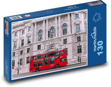 Červený autobus - Londýn, Anglie Puzzle 130 dílků - 28,7 x 20 cm