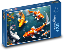 Koi ryby - kapři Puzzle 130 dílků - 28,7 x 20 cm