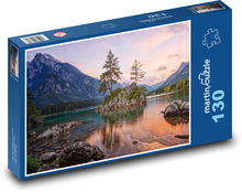 Dämmerung über dem See Puzzle 130 Teile - 28,7x20 cm