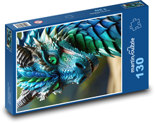 Farebný maľovaný drak Puzzle 130 dielikov - 28,7 x 20 cm 
