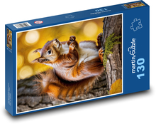 Wiewiórka - zwierzę leśne Puzzle 130 elementów - 28,7x20 cm