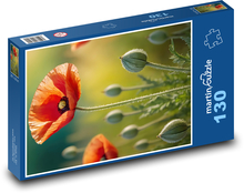 Poppy Flower Puzzle 130 pieces - 28.7 x 20 cm 