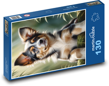 Niedlicher Welpe Puzzle 130 Teile - 28,7x20 cm