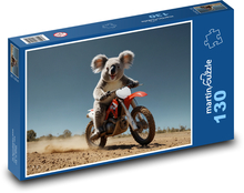 Koala Bear Rides a Motorbike Puzzle 130 pieces - 28.7 x 20 cm 