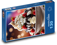 Eisbecher - süße Erdbeeren Puzzle 130 Teile - 28,7x20 cm