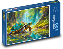 Želva lezoucí v lese Puzzle 130 dílků - 28,7 x 20 cm