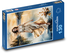 Kobieta - dziewczyna na wodzie Puzzle 130 elementów - 28,7x20 cm
