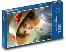 Porträt eines Kindes mit Hut Puzzle 130 Teile - 28,7x20 cm