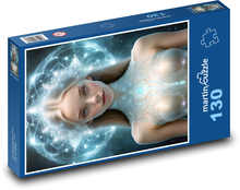 Žena - umelá inteligencia Puzzle 130 dielikov - 28,7 x 20 cm 