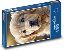 Šteniatko zlatého retrievera Puzzle 130 dielikov - 28,7 x 20 cm