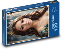 Žena s korunou Puzzle 130 dílků - 28,7 x 20 cm