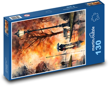 Jesenný park Puzzle 130 dielikov - 28,7 x 20 cm 