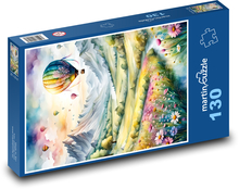 Teplovzdušné balóny Puzzle 130 dielikov - 28,7 x 20 cm 