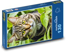 Cat in the garden Puzzle 130 pieces - 28.7 x 20 cm