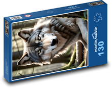 Wolf - ein Biest im Wald Puzzle 130 Teile - 28,7x20 cm