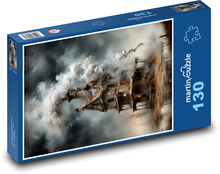 Strašidelný dom Puzzle 130 dielikov - 28,7 x 20 cm