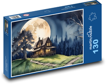 Haus im Mondlicht Puzzle 130 Teile - 28,7x20 cm