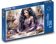 Kobieta pisze list Puzzle 130 elementów - 28,7x20 cm