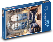 Kanapa w pokoju Puzzle 130 elementów - 28,7x20 cm