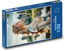 Žena u jezera Puzzle 130 dílků - 28,7 x 20 cm