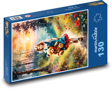 Dziecko z misiem Puzzle 130 elementów - 28,7x20 cm