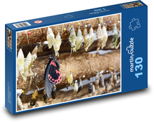 Schmetterling - Insekten, Kapuzen Puzzle 130 Teile - 28,7x20 cm