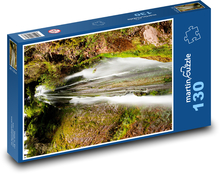 Wodospad - góra, przyroda Puzzle 130 elementów - 28,7x20 cm