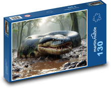 Had v blátě - les, plaz Puzzle 130 dílků - 28,7 x 20 cm