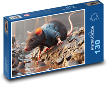 Potkany v rieke Puzzle 130 dielikov - 28,7 x 20 cm 