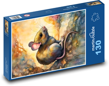 Myš v přírodě Puzzle 130 dílků - 28,7 x 20 cm