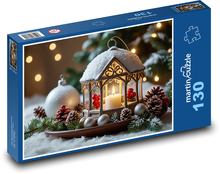 Brennende Weihnachtskerze Puzzle 130 Teile - 28,7x20 cm
