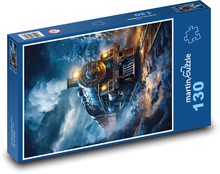 Night steam train ride Puzzle 130 pieces - 28.7 x 20 cm 