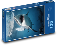 Žralok s vytiahnutými zubami Puzzle 130 dielikov - 28,7 x 20 cm 