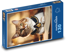 Wykształcony kot z książką Puzzle 130 elementów - 28,7x20 cm