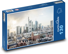 Frankfurt am Main, Deutschland, Wolkenkratzer Puzzle 130 Teile - 28,7x20 cm