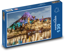 Disney - noční město, moře Puzzle 130 dílků - 28,7 x 20 cm