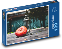 Tekvica - plynová lampa, jeseň Puzzle 130 dielikov - 28,7 x 20 cm