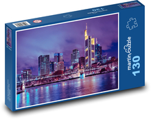 Frankfurt - night city, Germany Puzzle 130 pieces - 28.7 x 20 cm 