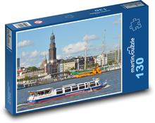 Hamburg - Nemecko, prístav Puzzle 130 dielikov - 28,7 x 20 cm 