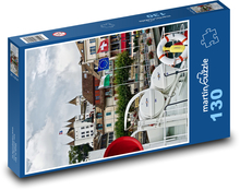 Nyon - hrad, Švýcarsko  Puzzle 130 dílků - 28,7 x 20 cm