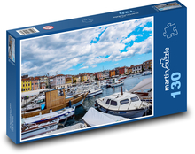 Přístav s loděmi Puzzle 130 dílků - 28,7 x 20 cm