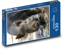 Dzik w błocie Puzzle 130 elementów - 28,7x20 cm