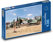 Construction site - excavator, excavator Puzzle 130 pieces - 28.7 x 20 cm 