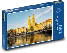 Szwajcaria - Zurych, zachód słońca Puzzle 130 elementów - 28,7x20 cm