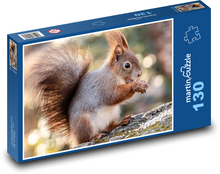 Wiewiórka - zwierzę, gryzoń Puzzle 130 elementów - 28,7x20 cm